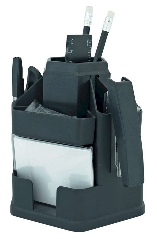 Набор настольный канцелярский Workmate вращающийся, черный, 14 предметов