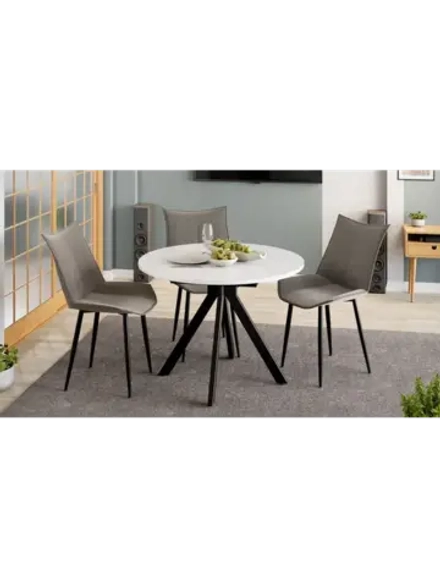 Стол кухонный Стекло глянцевое мрамор 100(132)х75х75 см