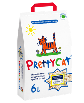Pretty Cat Древесный наполнитель "Wood Granules" 2кг. (6л.)