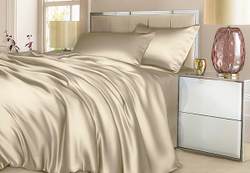 Постельное белье 2 спальное евро Luxe Dream Бежевый Лайт