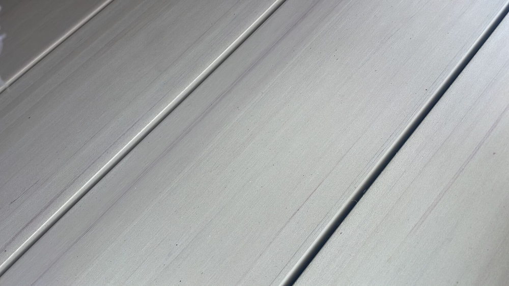 Стол обеденный овальный ЛУГАНО   алюминий/polywood   (цвет светло-серый) 2.2Х 1.14 м