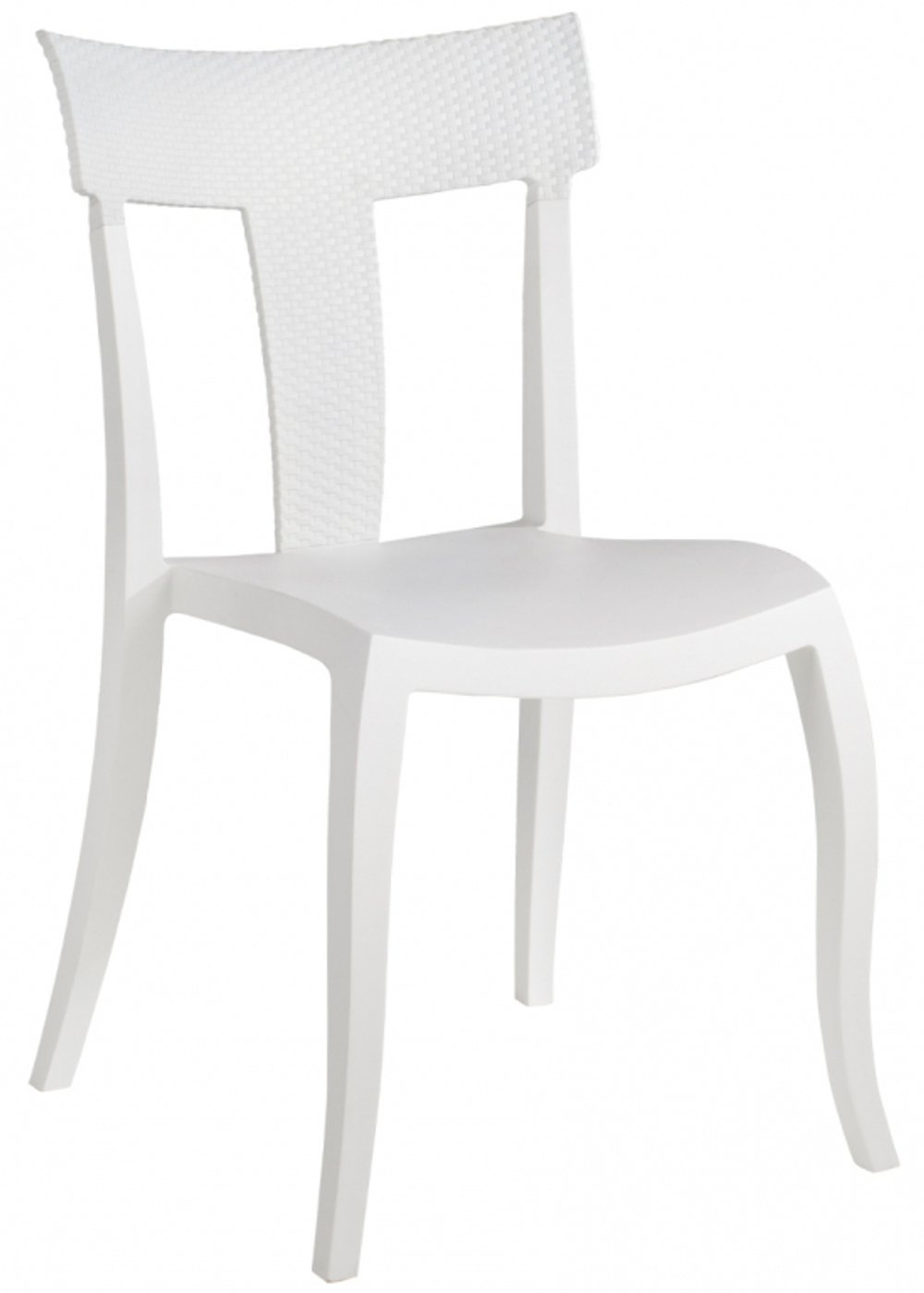 Стул пластиковый Papatya Toro-S Rattan, белый