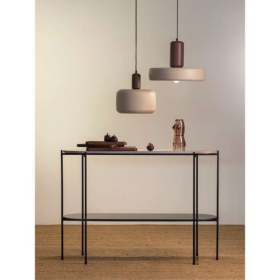 Светильник потолочный Juko, Ø30х32 см, вишневый/бежевый