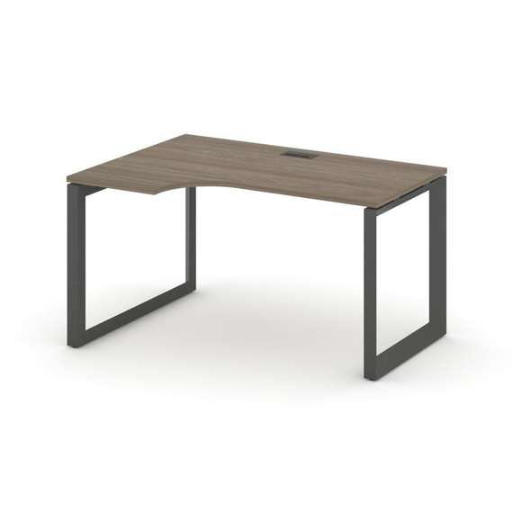Style Project Стол рабочий эргономичный SN-59O.SPA-021(L) Вяз Благородный/Металл Антрацит/Черный Заг