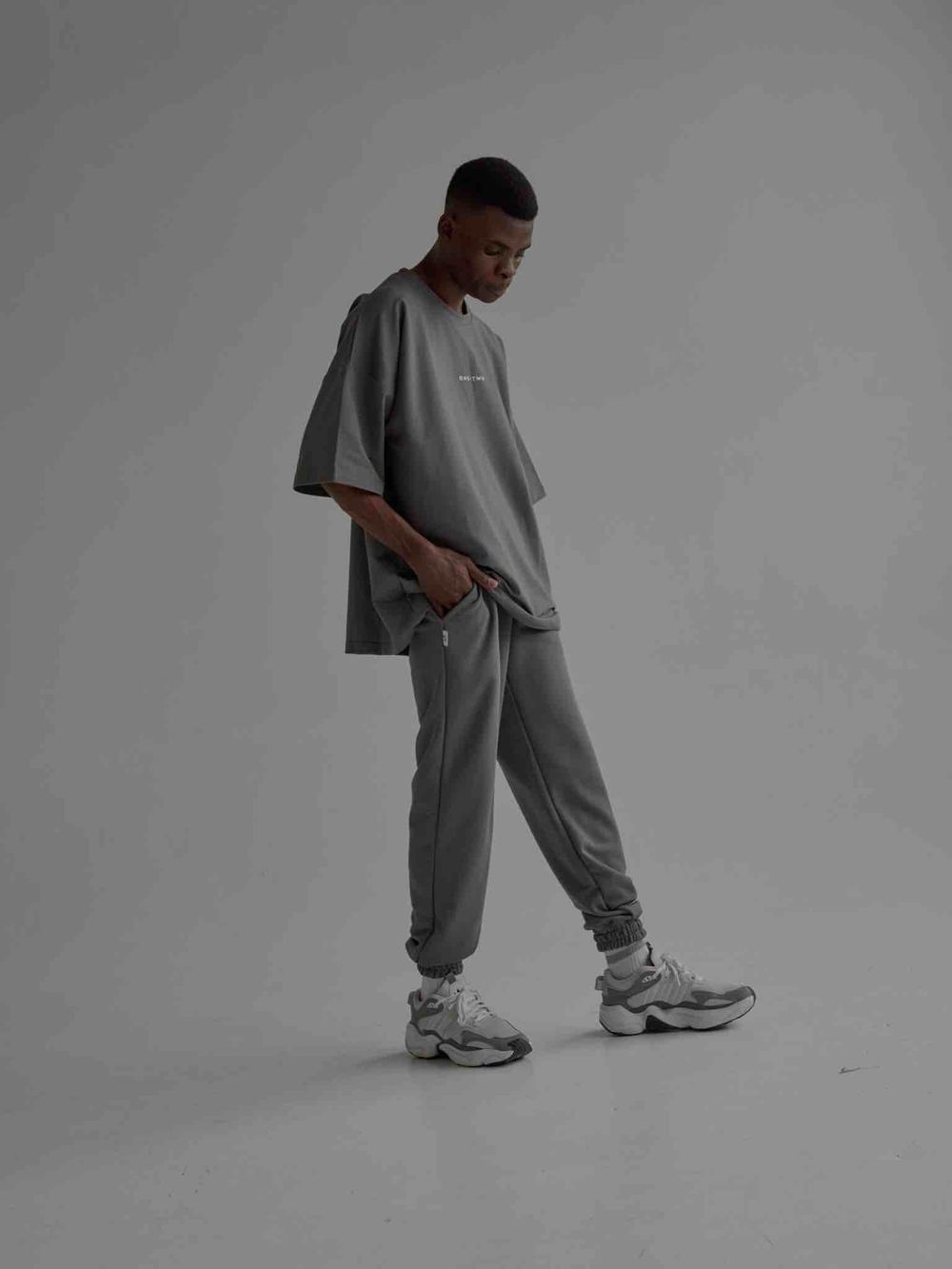 Футболка One Two Logo Pewter