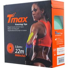 Тейп кинезиологический TMAX Extra Sticky 5 см x 22 м, 223280, зеленый