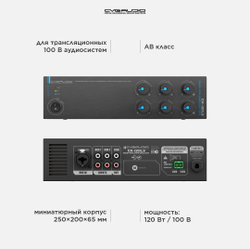 CVGAUDIO TR-120LS Public Address микшер-усилитель 100V