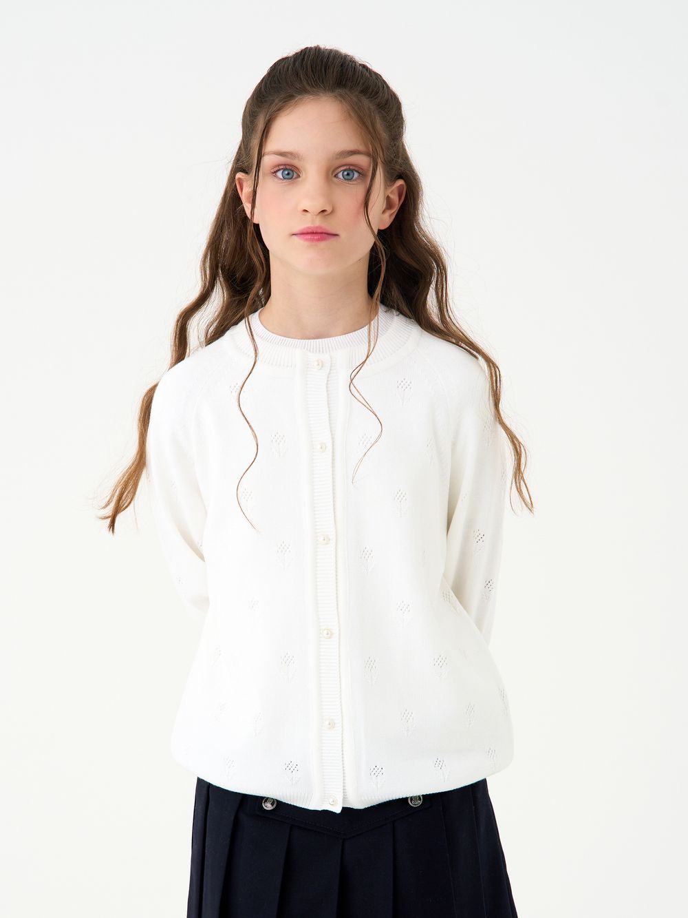 Кардиган для девочки AT1383 белый
