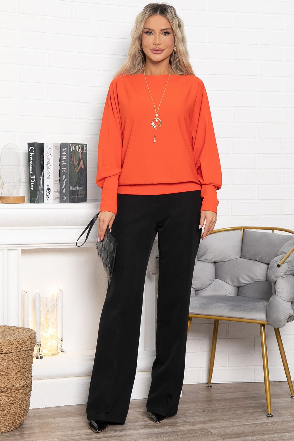 Блуза Муза (оранжевая) Б15044-5М LT Collection