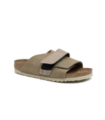 Кожаные шлепанцы kyoto vl taupe Birkenstock - серый(1015573)