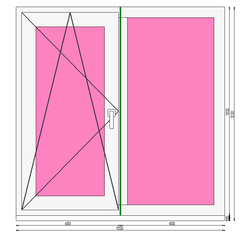 Пластиковое окно 1200 х 1200 ТермА Эко