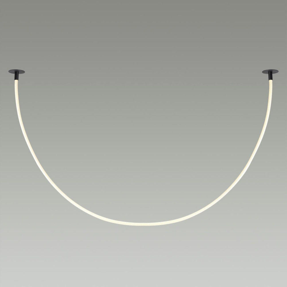 4391/40CL HIGHTECH ODL24 263 черный/металл/канат Потолочный св-к встраиваемый (2 крепления и крючок в комплекте) IP20 LED 40W 1580Лм 4000K CORDA