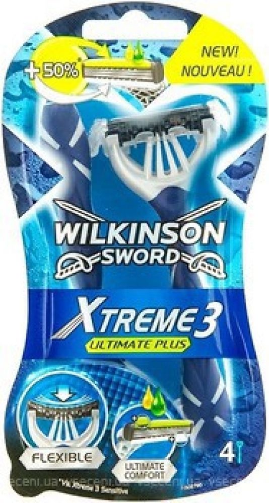 Wilkinson Sword одноразовые станки Xtreme-3 ultimate plus 3+1 шт