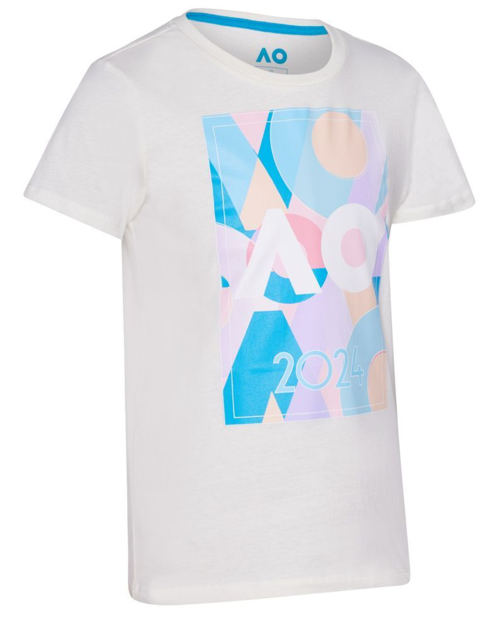 Футболка для девочки теннисная Australian Open Girls T-Shirt Mosaic 2024 - cream