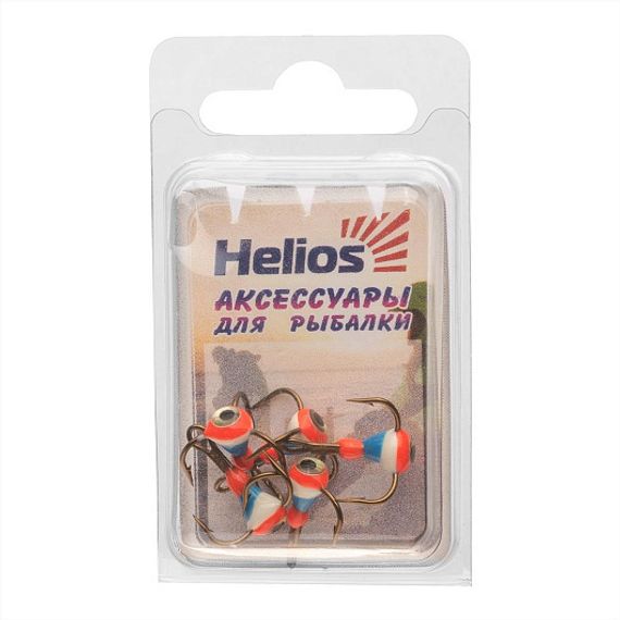Тройник MUSTAD №14 3D глазок с эпоксидом 109P с фосфором (TRMS-14-E-109P) Helios