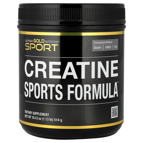 California Gold Nutrition, Sport, Creatine Sports Formula™, со смесью аминокислот, бета-аланином, соком свёклы и кокосом, 514 г