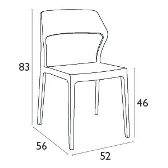 Стул Snow темно-серый