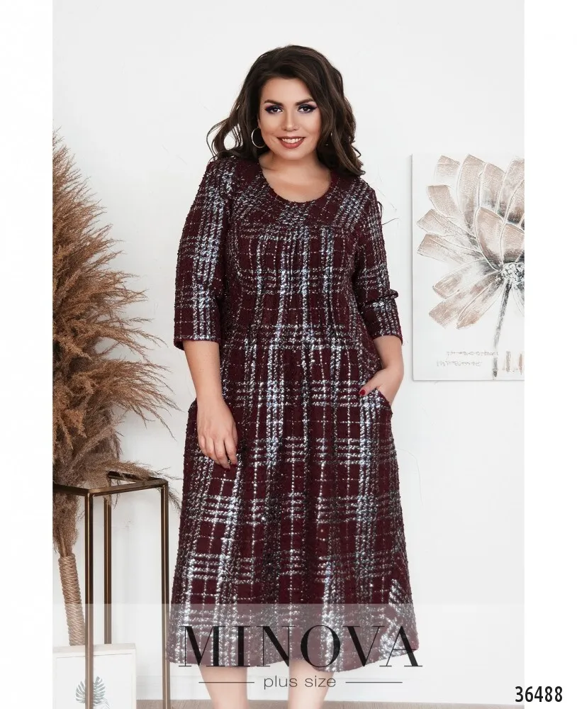 Платье 386-1-бордо Minova