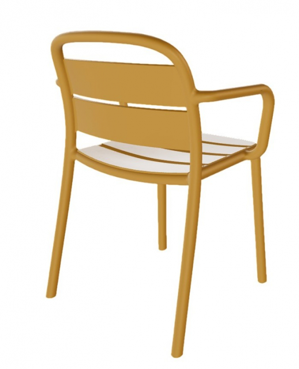 Кресло пластиковое Papatya Balat-K, темно-желтый
