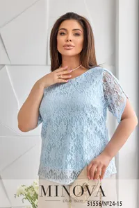 Блуза 24-15-голубой Minova