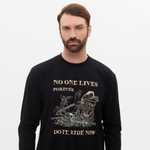 Лонгслив NO ONE LIVES FOREVER, черный