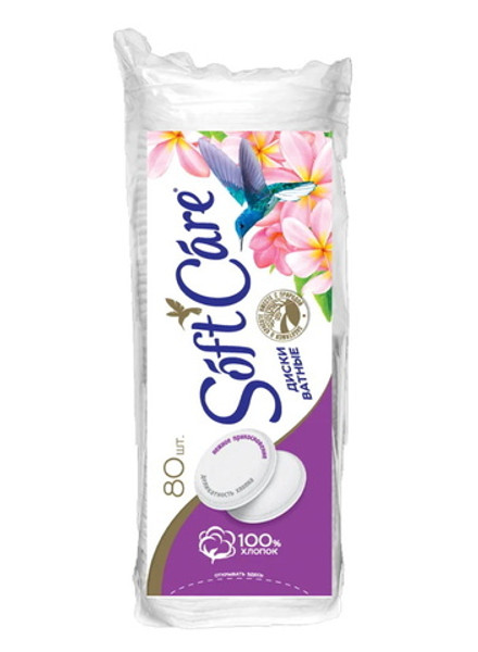 Ватные диски "Soft care" 80шт. Ромакс