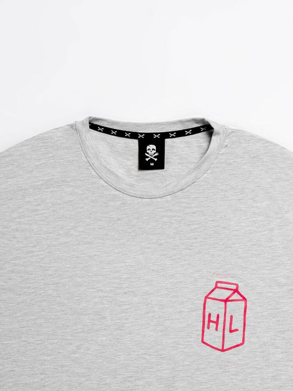 Футболка оверсайз Milk меланж серая - фото 15