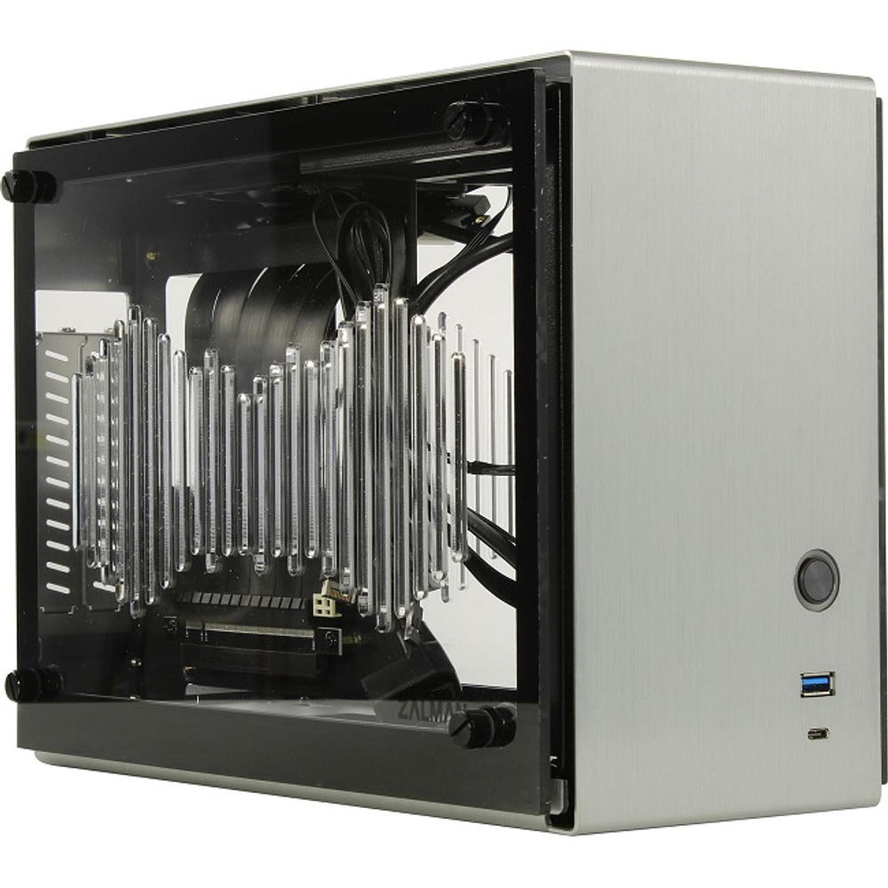 Корпус Mini-Tower Zalman M2 MINI, SFX-L, SFX, Mini-ITX, серебристый (M2 MINI Silver)