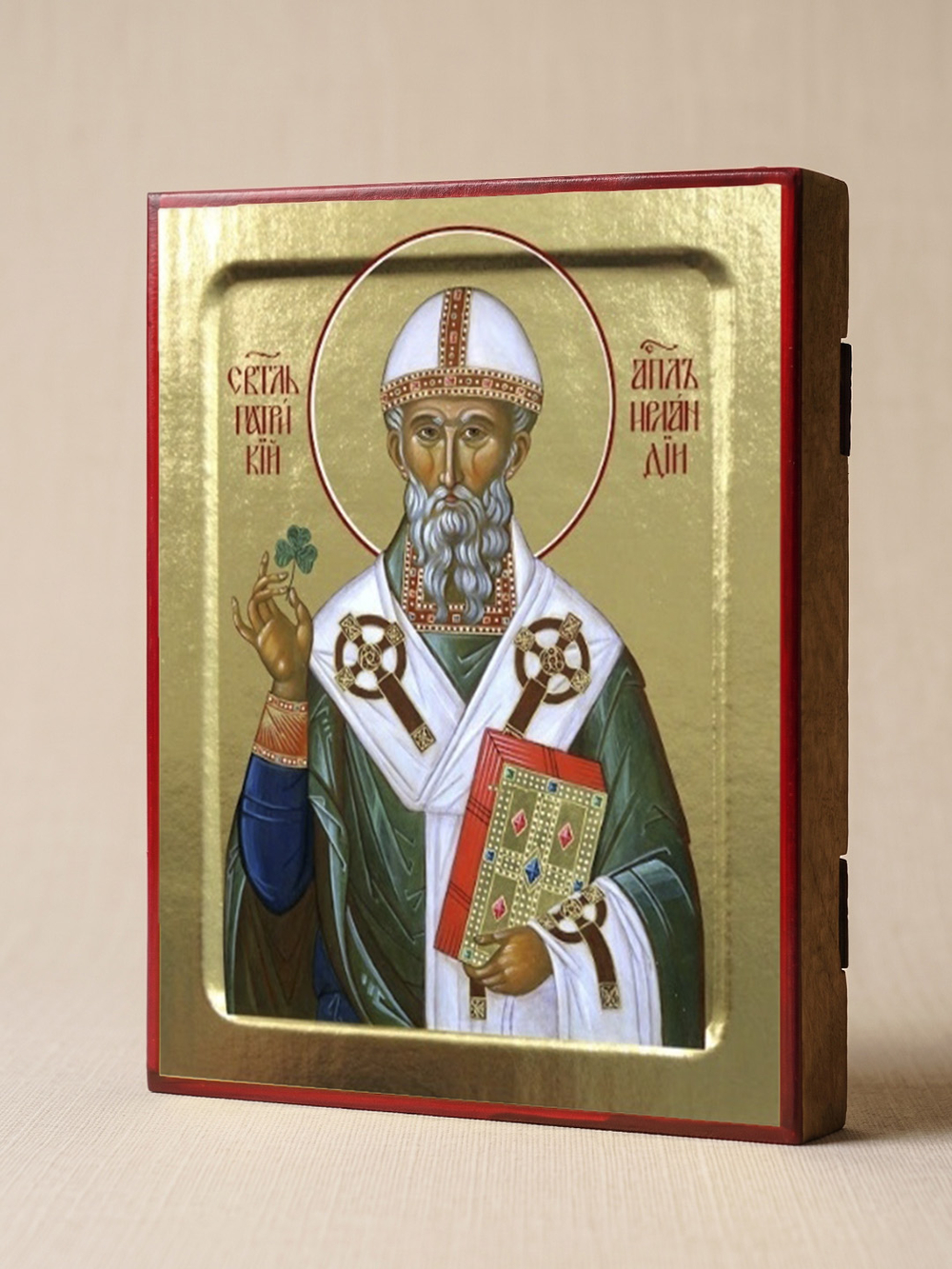 Икона Патрика Ирландского, святителя на дереве: 125 х 160 (Синопсисъ)