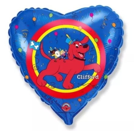 Ф 18'' Сердце Клиффорд и друзья Синий