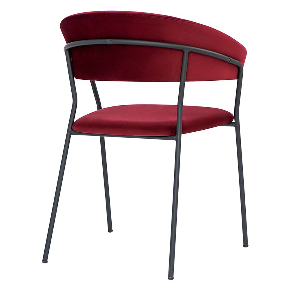 Стул Stefany, велюр, винный