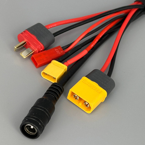 Переходник c бананов 4мм на XT60, XT30, DC5.5, T-Plug, JST