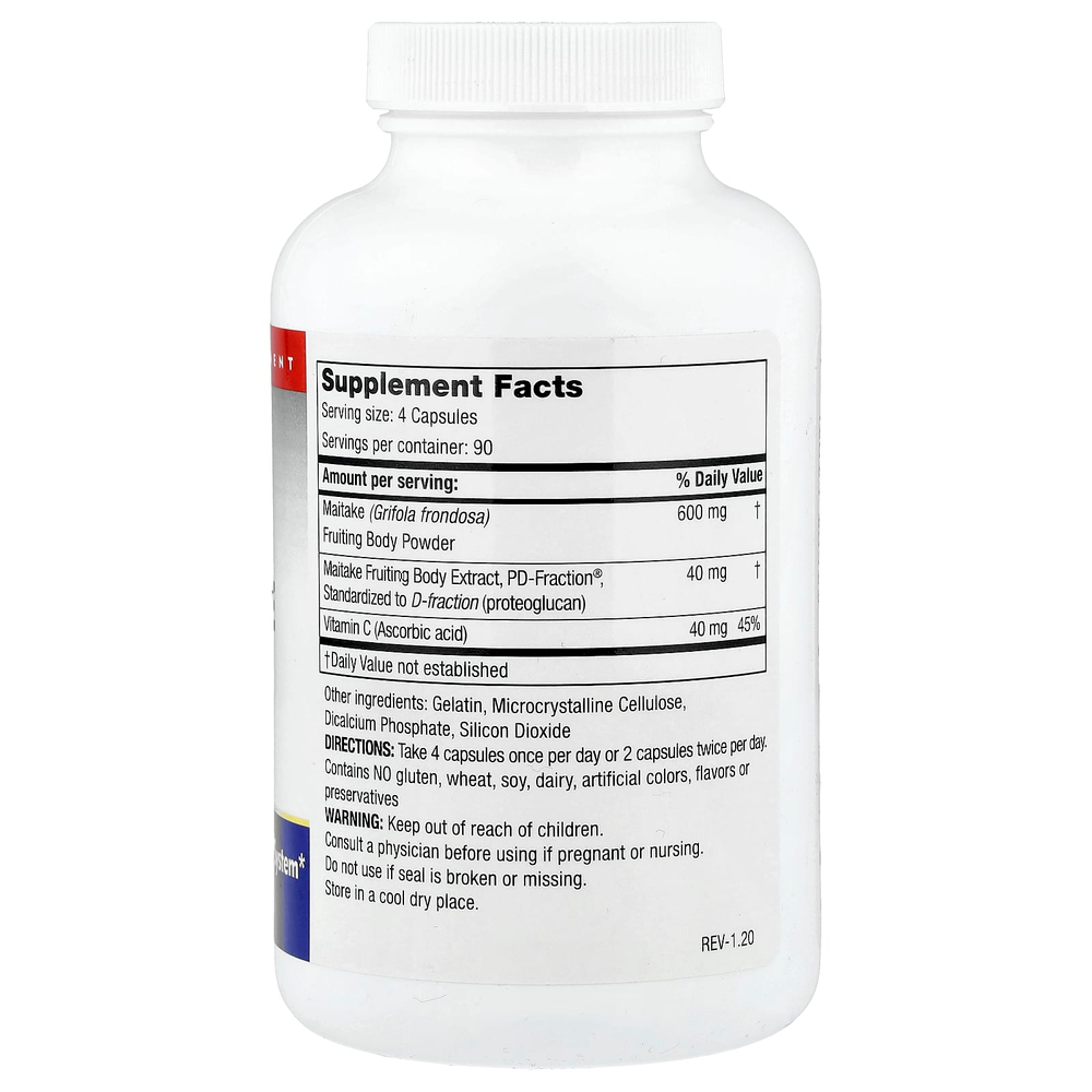 Mushroom Wisdom, Maiake D-Frction®, обычный, 360 капсул