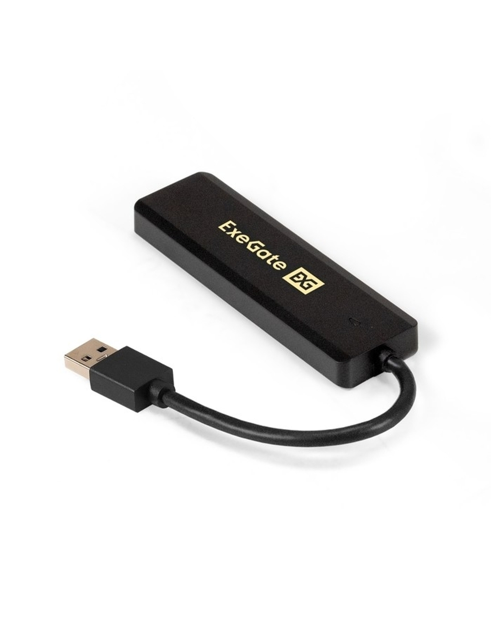 Exegate EX293980RUS USB-Хаб (концентратор) ExeGate DUB-4P/1 (кабель-адаптер USB3.0 --&gt; 4xUSB3.0, Plug&Play, черный)
