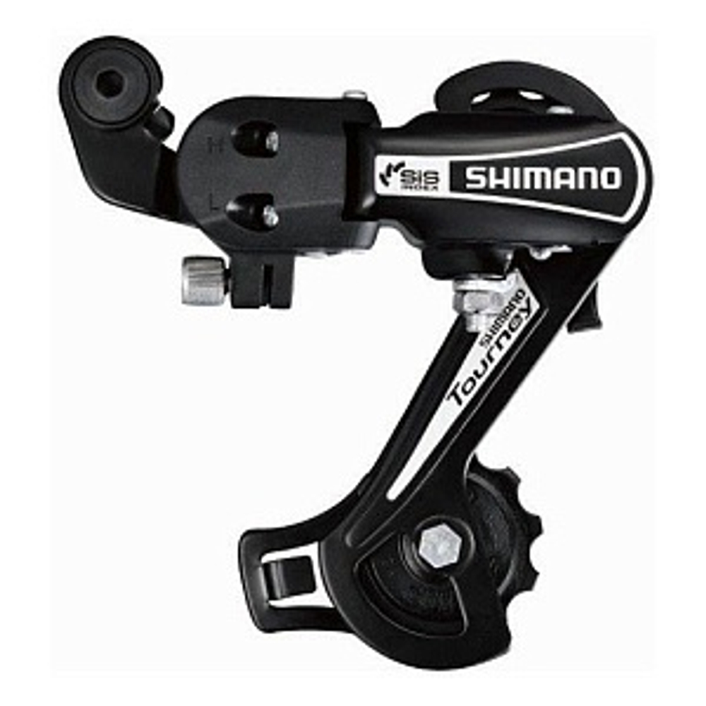 Перек-ль задний Shimano Tourney, TY21-A, GS, 6ск. крепление на болт, цв. черн., без уп.