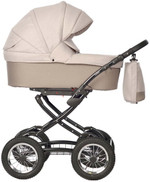 Детская коляска Indigo Barbara 21 Classic 3 в 1 с автокреслом Avionaut Cosmo Grey Ba08 бежевый