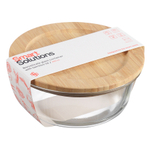 Контейнер для запекания и хранения eco store с крышкой из бамбука, 400 мл