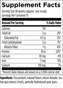 PurePea™ Vanilla, 450 g (1 lb) powder