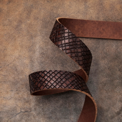 Ременная заготовка Treccia Classic Brown (3,6+ мм), цв. Коричневый