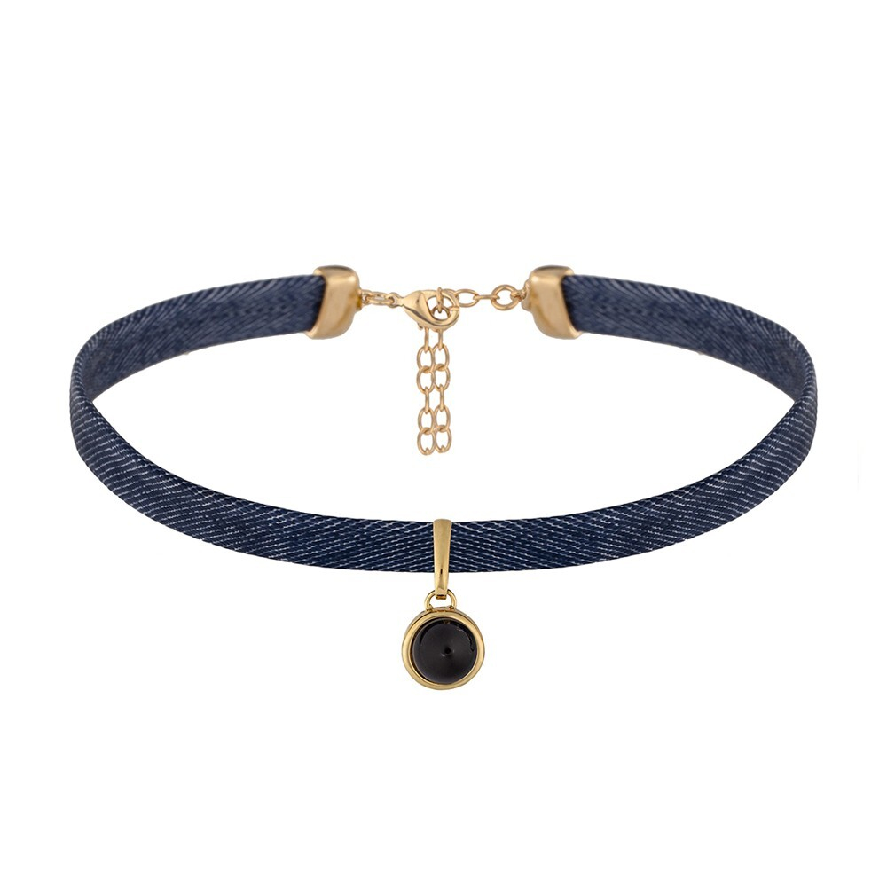 Чокер Possebon Black Agate B0113.4 BW/G