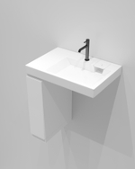 Раковина над стиральной машиной Orion Right 800*550*95 из литьевого камня