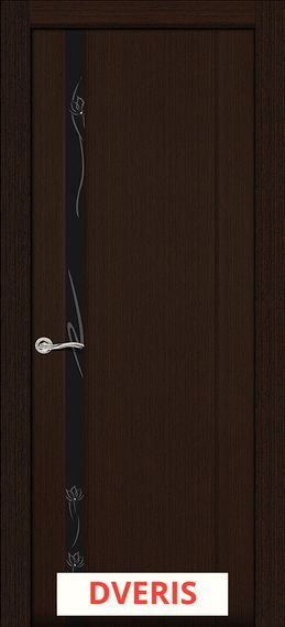 Межкомнатная дверь Бриллиант-1 ПО (Венге/Черный Триплекс)
