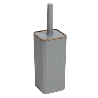 Комплект WC для туалета (ерш + стакан) "РИФ" (серый/бронза)