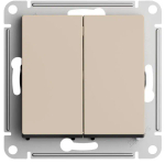 ATLASDESIGN 2-клавишный ПЕРЕКРЕСТНЫЙ ПЕРЕКЛЮЧАТЕЛЬ, сх.7+7, 10АХ, механизм, ПЕСОЧНЫЙ