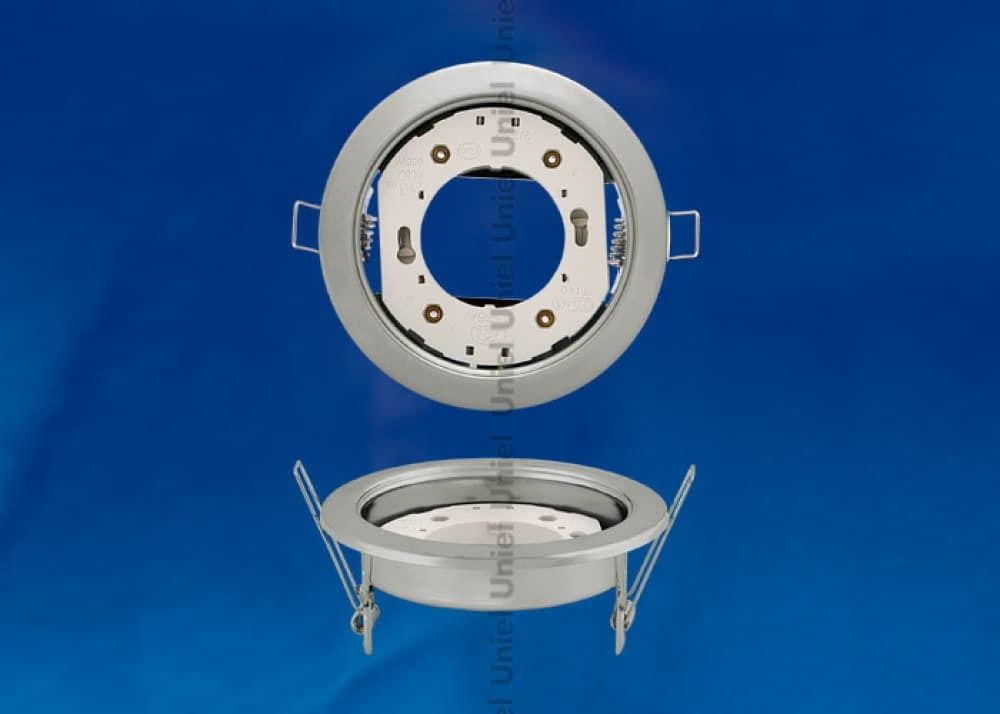 GX53/H4 SILVER 10 PROM Светильник ультратонкий встраиваемый. Цвет корпуса серебро. 10 шт. в картонной упаковке.