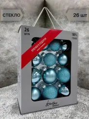 Набор стеклянных шаров Балтийский 26 шт., Christmas DeLuxe (86043-86780)