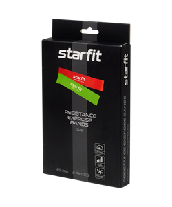 Мини-эспандеры STARFIT ES-206, малиновый/лаймовый, 2 шт