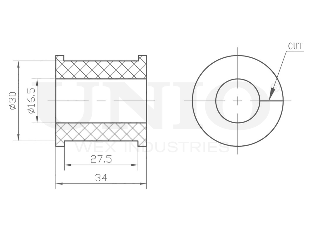 Втулка заднего стабилизатора UNIO RMP-10177