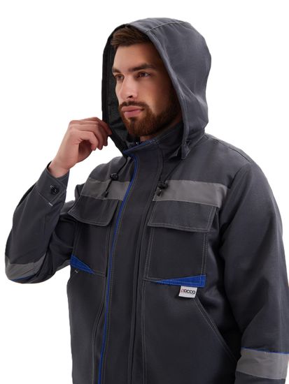 Костюм "Грань" (куртка с капюшоном+п/к) цв. серый