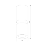 Светильник потолочный светодиодный 12W 4000К белый/чёрный 25048/LED